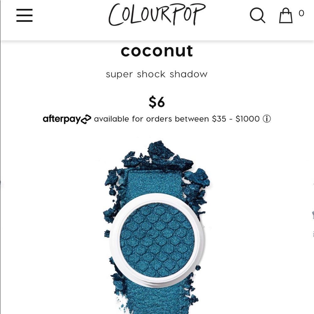 COLOUR POP SUPERSHOCK EYE SHADOW. COCONUT.